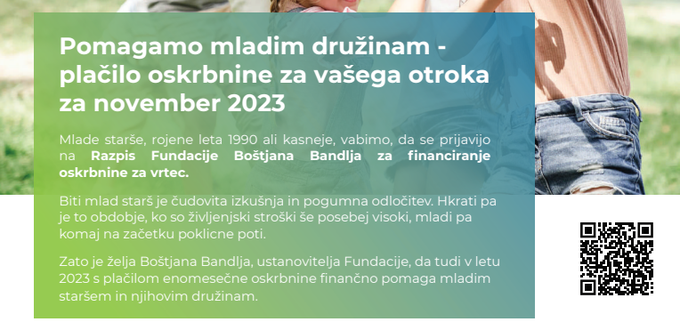 Vrtec | Foto: Fundacija Boštjana Bandlja