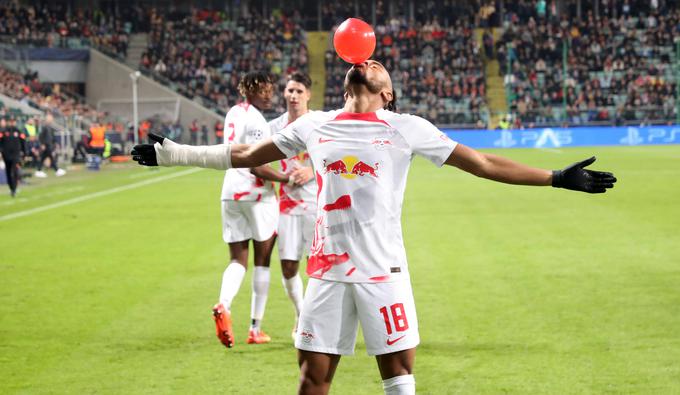 Christopher Nkunku je zadel za 1:0, na koncu je Leipzig zmagal s 4:0. | Foto: AP / Guliverimage