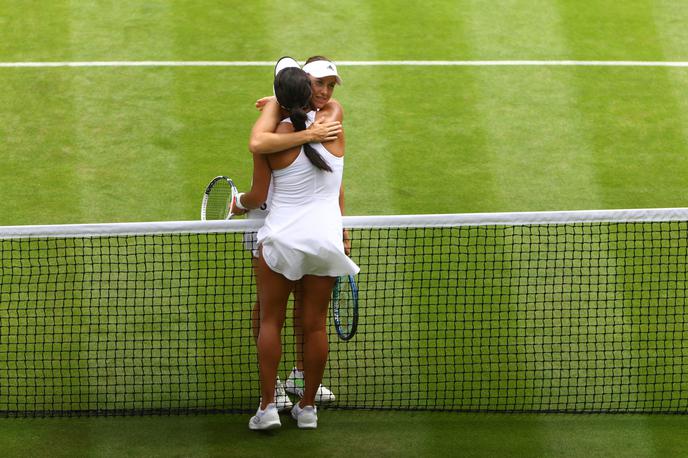 Kaja Juvan Heather Watson Wimbledon | Kaja Juvan je izpadla v 3. krogu največjega turnirja na travnati površini. | Foto Reuters