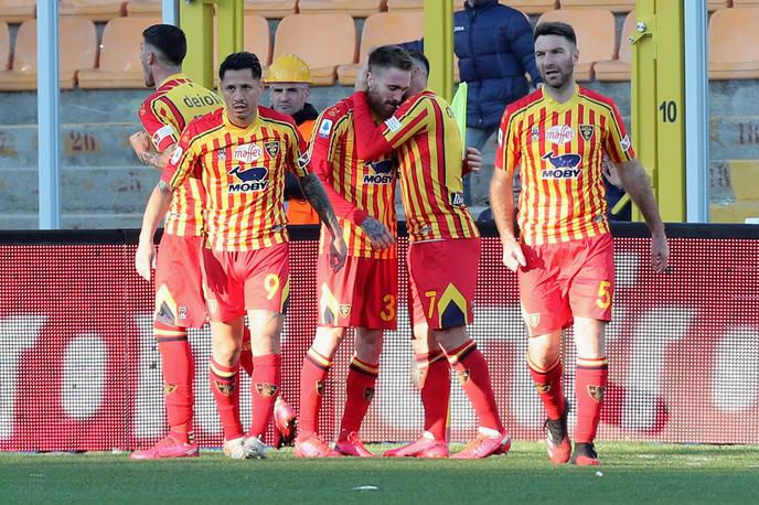 Žan Majer | Lecce po pomembni zmagi ostaja v boju za obstanek. | Foto Getty Images