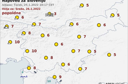 Zjutraj hladno, čez dan jasno