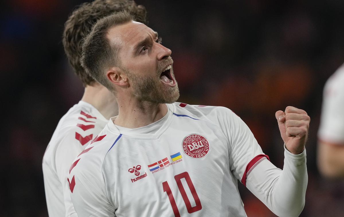 Christian Eriksen | Danski nogometaš Christian Eriksen je devet mesecev po zastoju srca na tekmi evropskega prvenstva spet oblekel nacionalni dres in zabil gol.  | Foto Guliverimage