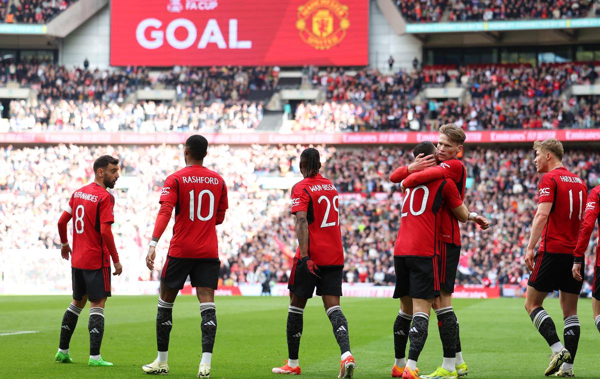 Manchester United  Scott McTominay |  Scott McTominay je ob koncu prvega polčasa zadel za vodstvo favoriziranega Manchester Uniteda. | Foto Reuters