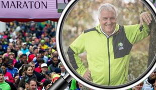 Ljubljanski maraton v snežni preobleki. Prvič, verjetno tudi zadnjič.