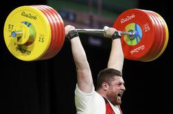 Gruzijec Laša Talakadze s svetovnim rekordom zlat nad 105 kg