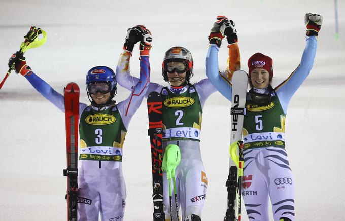 Zmagovalna trojka: Petra Vlhova, Mikaela Shiffrin in Lena Duerr | Foto: Guliverimage/Vladimir Fedorenko