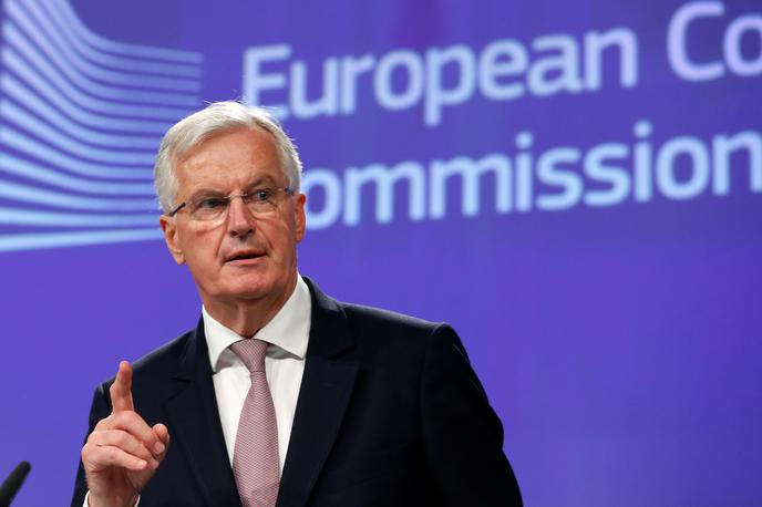 Michel Barnier | Veleposlaniki 27 držav članic EU danes niso sprejeli odločitve o dolžini odloga brexita. Na fotografiji glavni pogajalec EU za brexit Michel Barnier. | Foto Reuters