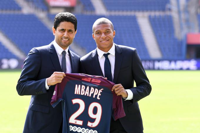 Nasser Al Khelaifi si je želel, da bi Kylian Mbappe ostal v Parizu še dlje kot do poletja 2024, a se mu želja ne bo uresničila. | Foto: Guliverimage/Vladimir Fedorenko