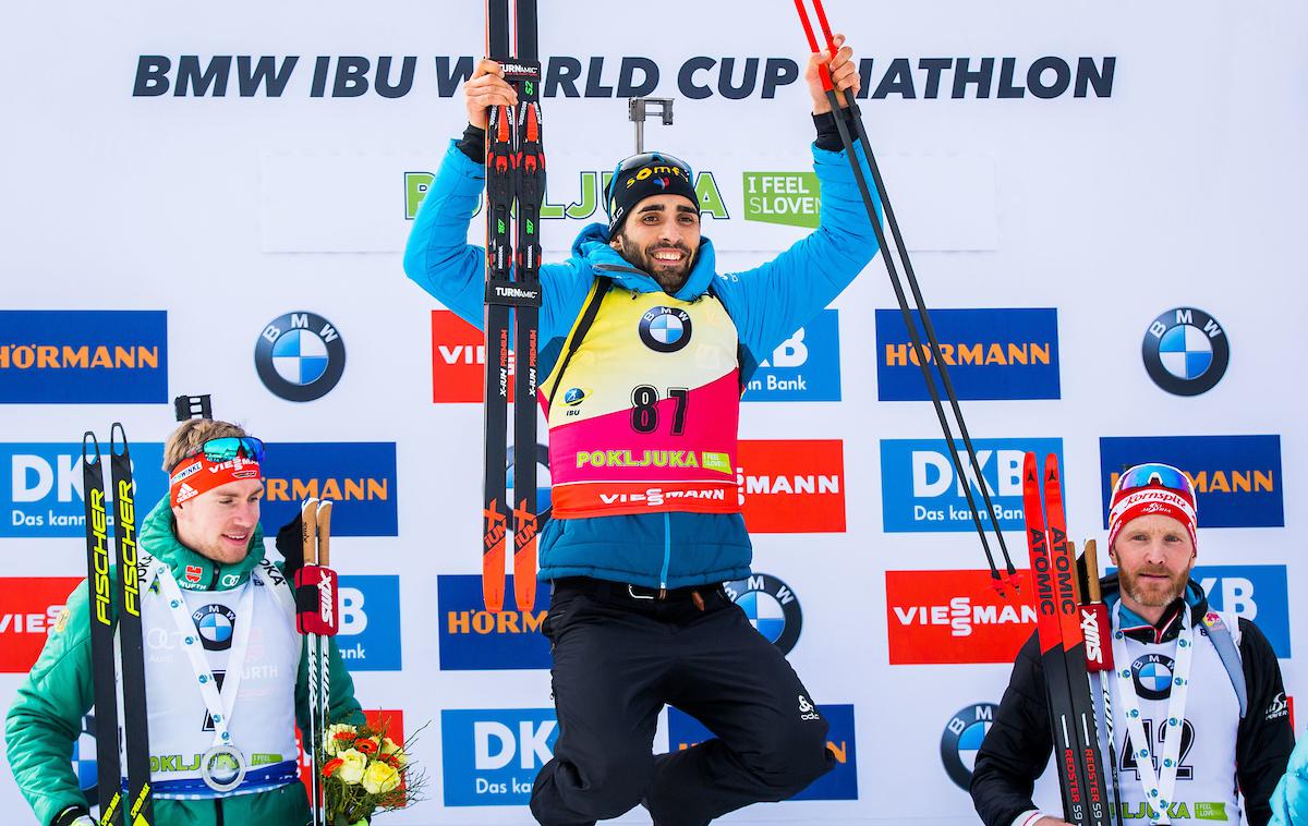 Biatlon Pokljuka moški posamično 20 kilometrov | Najboljša trojica 20-kilometrske preizkušnje.  | Foto Žiga Zupan/Sportida