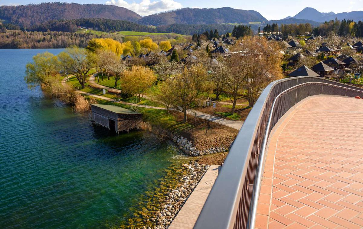 Velenjsko jezero | Na občini Velenje načrtujejo izdelati smernice za trajnostne prireditve, ob Velenjskem jezeru bodo postavili varovane kolesarnice, posodobili katastre drevnine in izdelali načrt upravljanja z mestno drevnino. | Foto STA