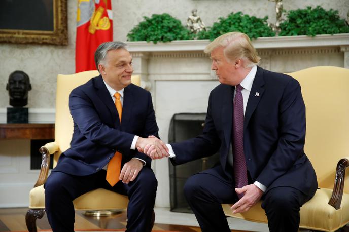 orban trump | Viktor Orban in Donald Trump med obiskom madžarskega predsednika vlade v ZDA leta 2019. | Foto Reuters