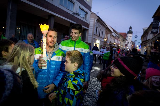 Slovenska olimpijska bakla v Mariboru | Foto: Aleš Fevžer