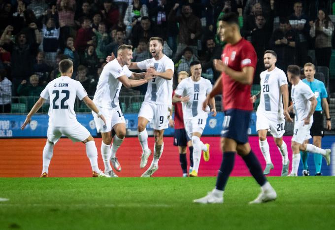 Sloveniji je izenačenje zagotovil Andraž Šporar. | Foto: Vid Ponikvar/Sportida