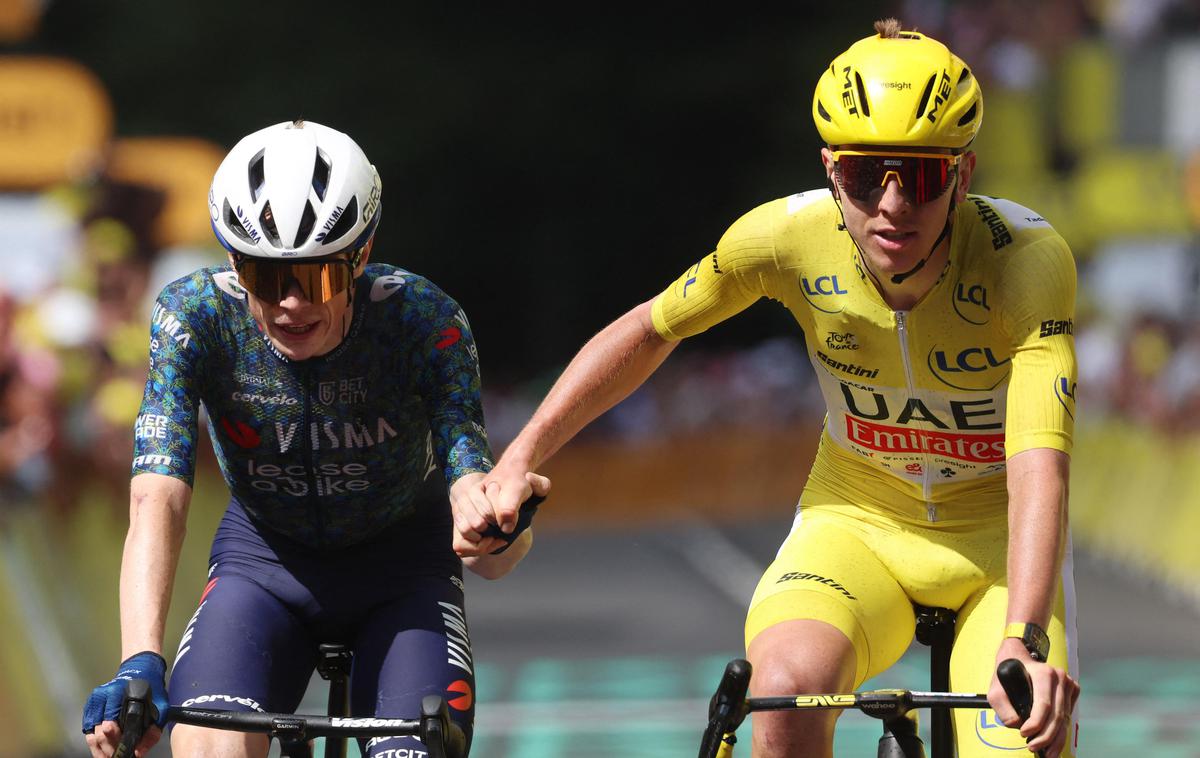 Jonas Vingegaard & tadej Pogačar, TDF 2024 | "Tako dominantnega leta še nismo videli," pravi Johan Bruyneel. | Foto Reuters