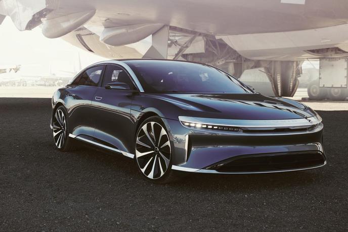 Lucid air | Lucid bo 9. septembra razkril svoj prvi serijski električni avtomobil, ki bo imel najdaljši električni doseg na svetu – 832 kilometrov. | Foto Lucid