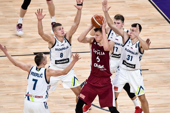 Kristaps Porzingus | Spomin na 12. 9. 2017 in veliki obračun med Slovenijo in Latvijo | Foto Vid Ponikvar