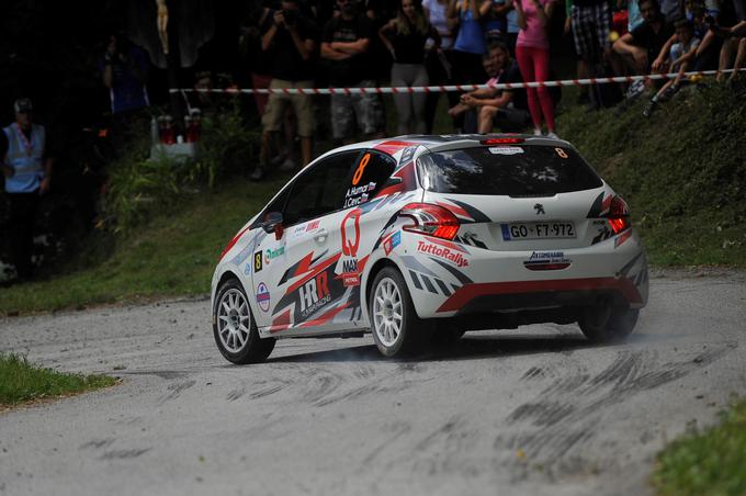 Aleks Humar in Jaka Cevc (peugeot 208 R2) sta med Slovenci letos neulovljiva v razredu dvokolesno gnanih dirkalnikov. | Foto: Gregor Pavšič