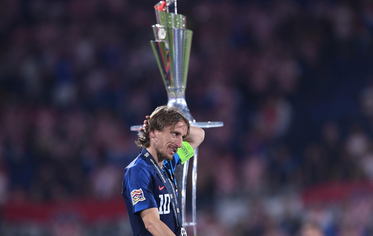 Luka Modrić | Pokal za zmagovalce lige narodov bi bila pika na i sijajni reprezentančni karieri Luke Modrića, a so Hrvati po 11-metrovkah izgubili s Španci. | Foto Guliverimage