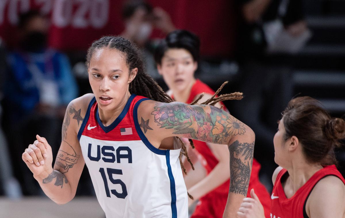 Brittney Griner | Brittney Griner so v Rusiji aretirali 17. februarja, le teden dni pred začetkom ruske invazije na Ukrajino. | Foto Guliverimage