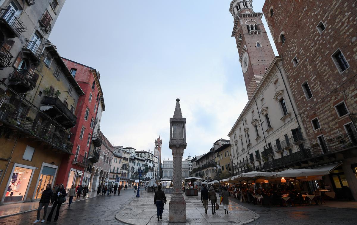 Piazza delle Erbe | Piazza delle Erbe je bila tako videti 7. marca. | Foto Reuters