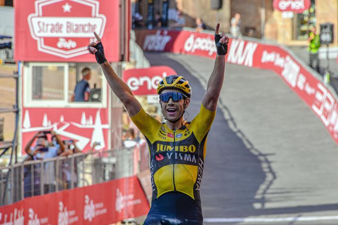 Lani je na dirki Strade Bianche slavil Belgijec Wout Van Aert.  | Foto: Guliverimage/Getty Images