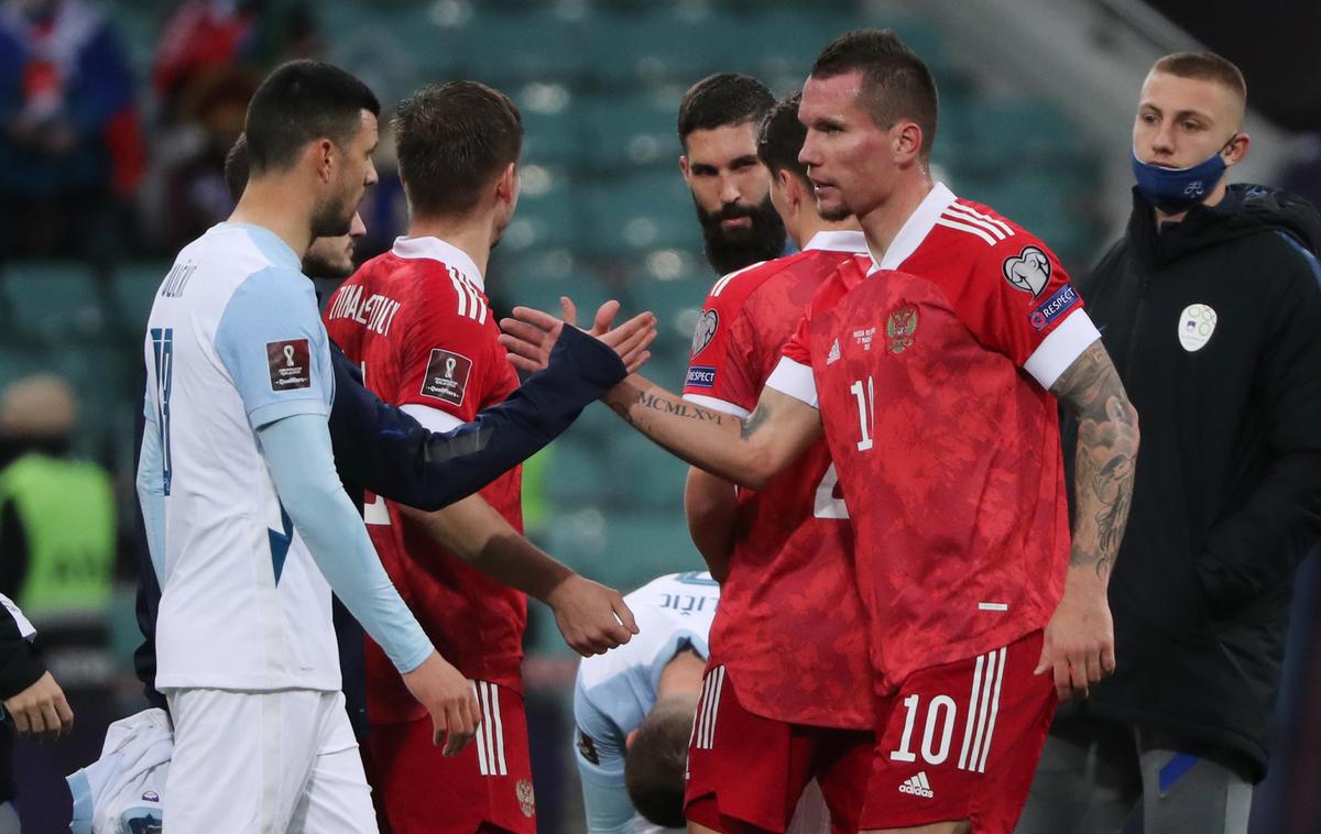 Rusija Slovenija | Slovenska reprezentanca je na gostovanju v Rusiji ostala brez točk. | Foto Reuters