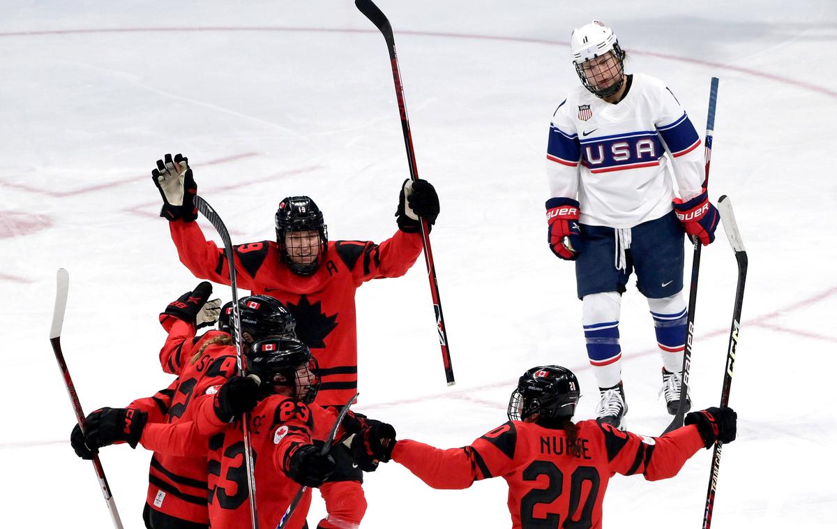 Kanada ZDA olimpijski hokejski turnir finale | Kanadčanke so v finalu s 3:2 premagale Američanke in petič postale olimpijske prvakinje. | Foto Guliverimage