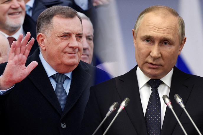 Dodik Putin | "Dodik je le lik na veliki šahovnici Vladimirja Putina, a se je premaknil daleč na zahod," pravijo analitiki.  | Foto Reuters