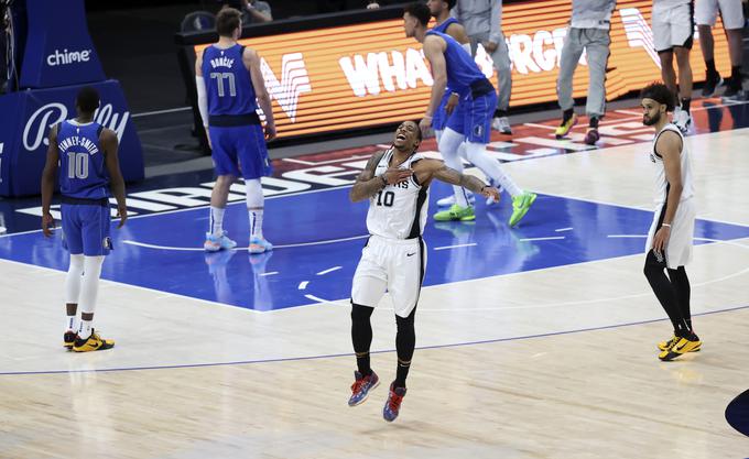 DeMar DeRozan in njegovo veselje ob zmagovitem košu | Foto: Reuters