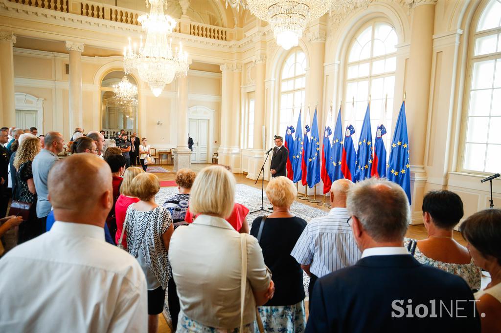 Sprejem pri predsedniku Pahorju