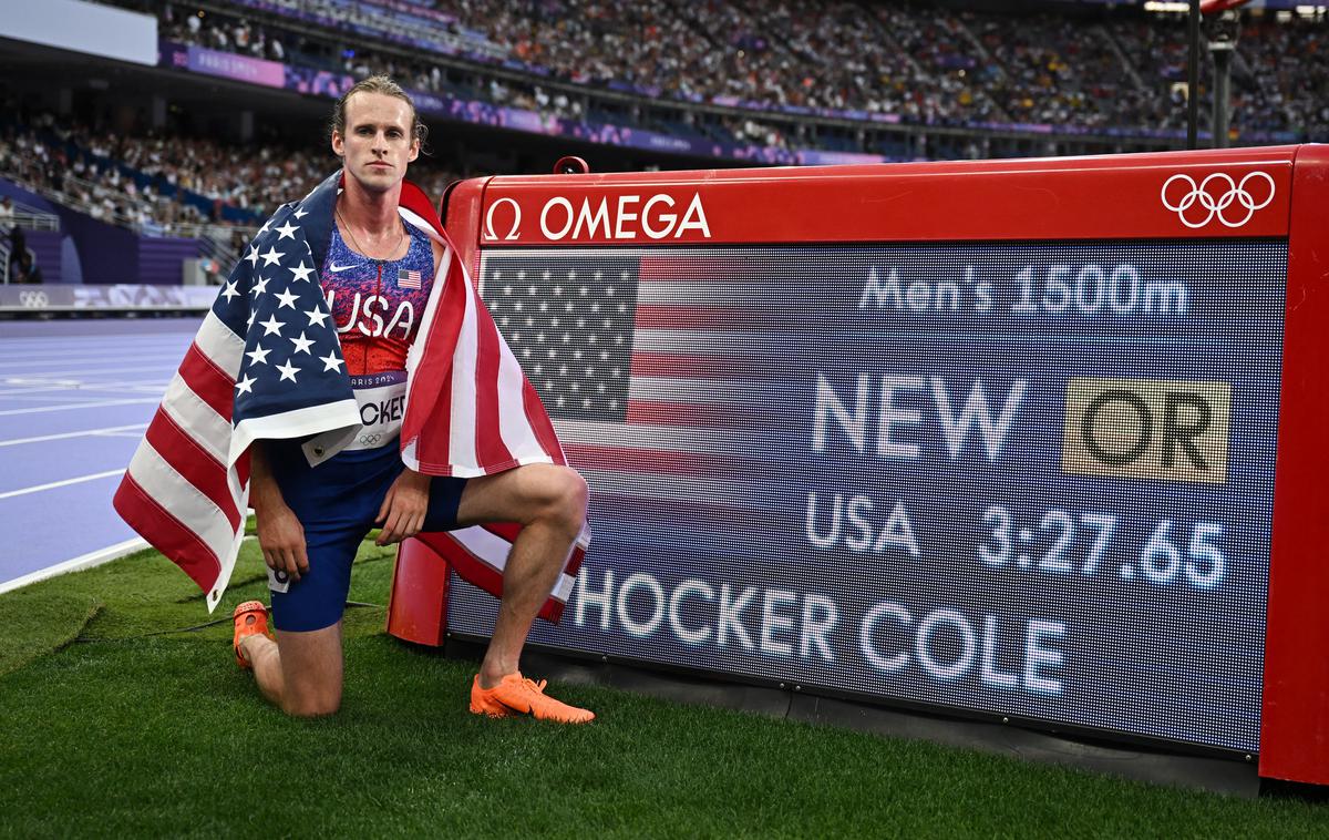 Cole Hocker | Američan Cole Hocker z olimpijskim rekordom do zlata. | Foto Reuters