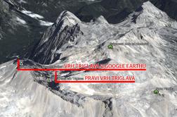 Ste opazili, da je Triglav na Google Earthu označen na napačnem mestu?