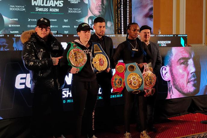 Ema Kozin - Claressa Shields | Ema Kozin in Claressa Shields sta se srečali tudi v živo. | Foto Valores Probox Team ŠC Gepard