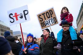 Protest proti skrajni desnici, Berlin, Nemčija