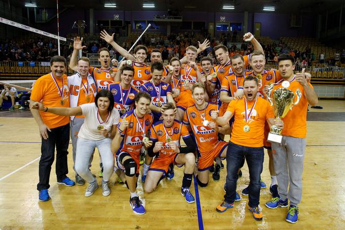 ..., a v odločilnem petem nizu niso zmogli preprečiti 12. zaporednega in 13. skupnega naslova državnega prvaka ACH Volleyja. | Foto: 