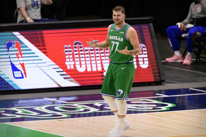 Luka Dončić | Luka Dončić je prikazal izjemno predstavo in se veselil nove zmage Dallasa. | Foto Reuters