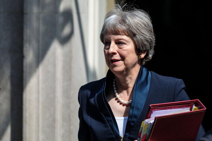 Barnier v okviru Blejskega strateškega foruma ni hotel komentirati notranjih razprtij glede brexita, ki so še kako prisotna v britanski politiki. Na fotografiji britanska premierka Theresa May. | Foto: Getty Images