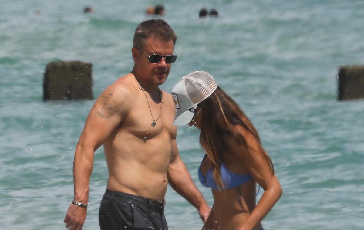 Matt Damon, Luciana Barroso | Matt Damon si je z ženo privoščil oddih v Miamiju. | Foto Profimedia