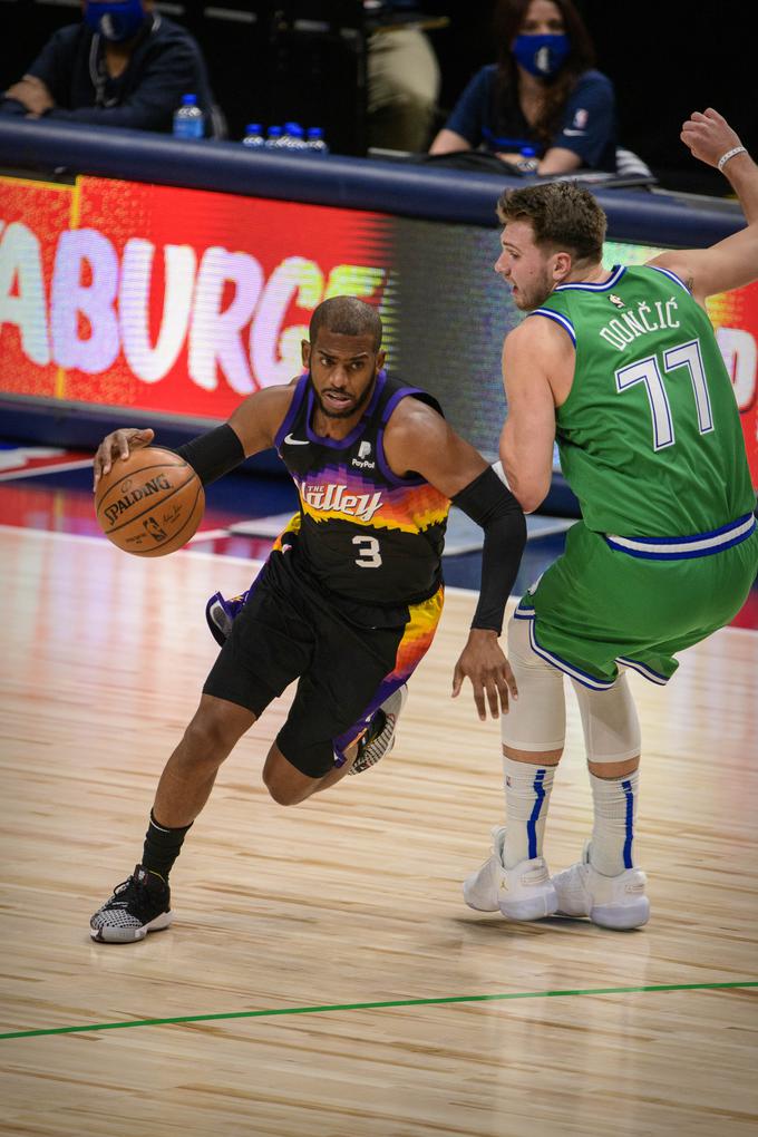 Chris Paul in Luka Dončića sta bila z 29 točkami najboljša strelca dvoboja. | Foto: Reuters