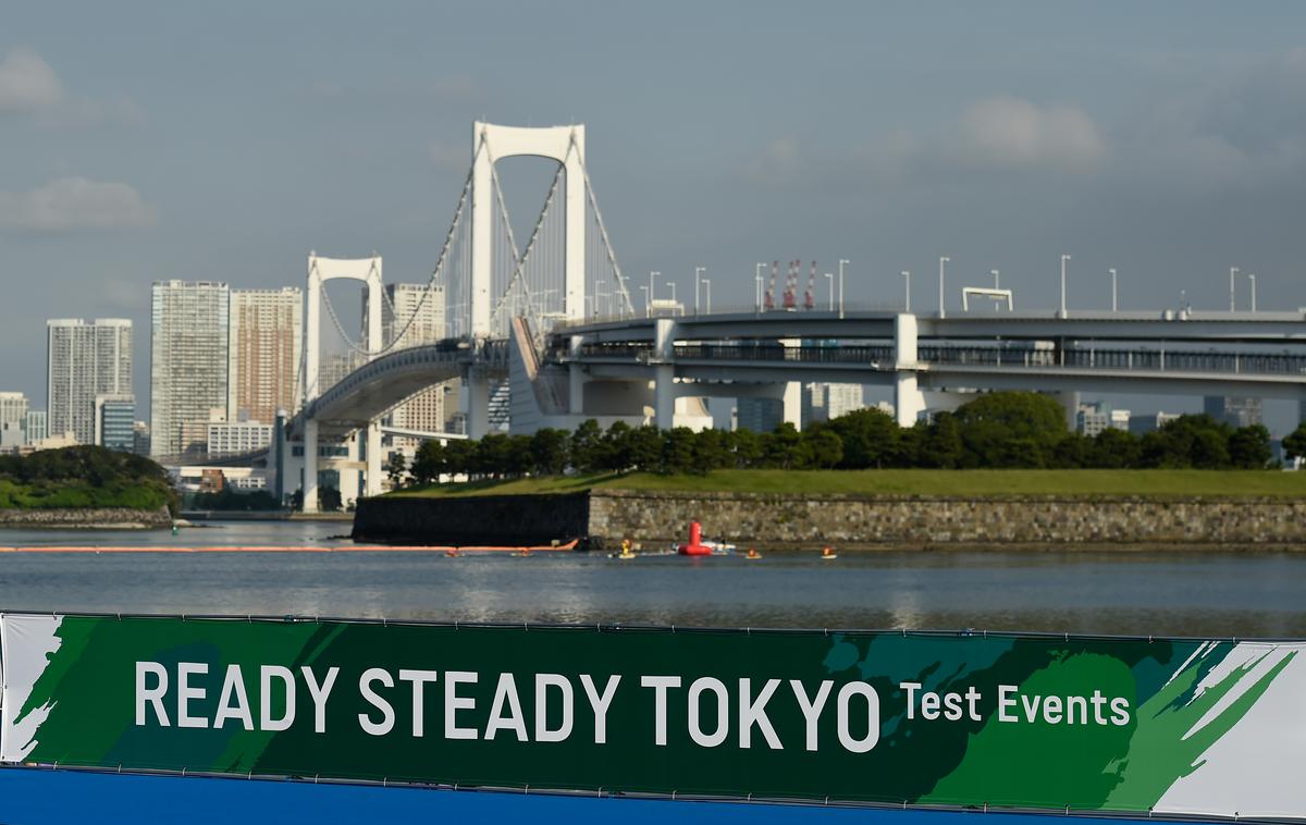 Tokio 2020 olimpijske igre | Zaradi slabe kakovosti vode, v kateri je preveč bakterij, so v Tokiu odpovedali plavalni del paratriatlona. | Foto Getty Images