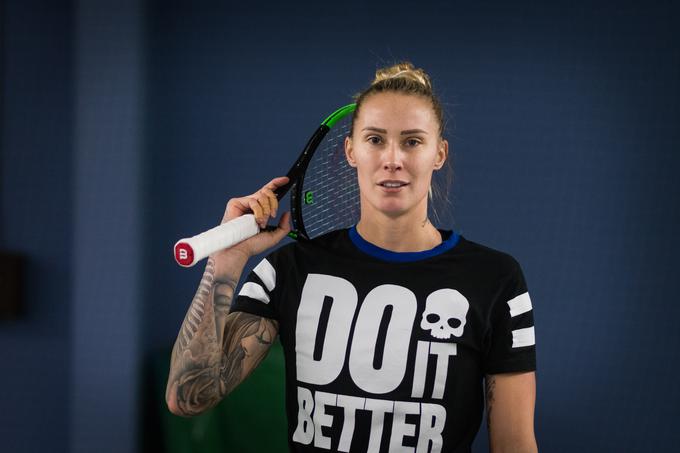 Polona Hercog je tudi velika ljubiteljica tetovaž. | Foto: Matjaž Vertuš