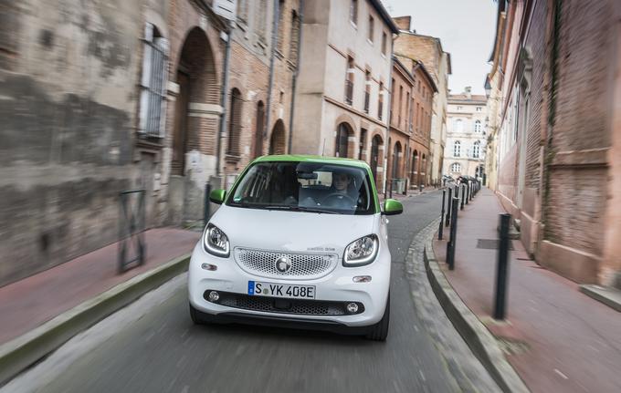  Kdor bi električnega smarta lahko polnil doma in ponoči izkoristil nižjo tarifo elektrike, bi za sto prevoženih kilometrov v povprečju plačal le okrog 1,3 evra.  | Foto: Smart