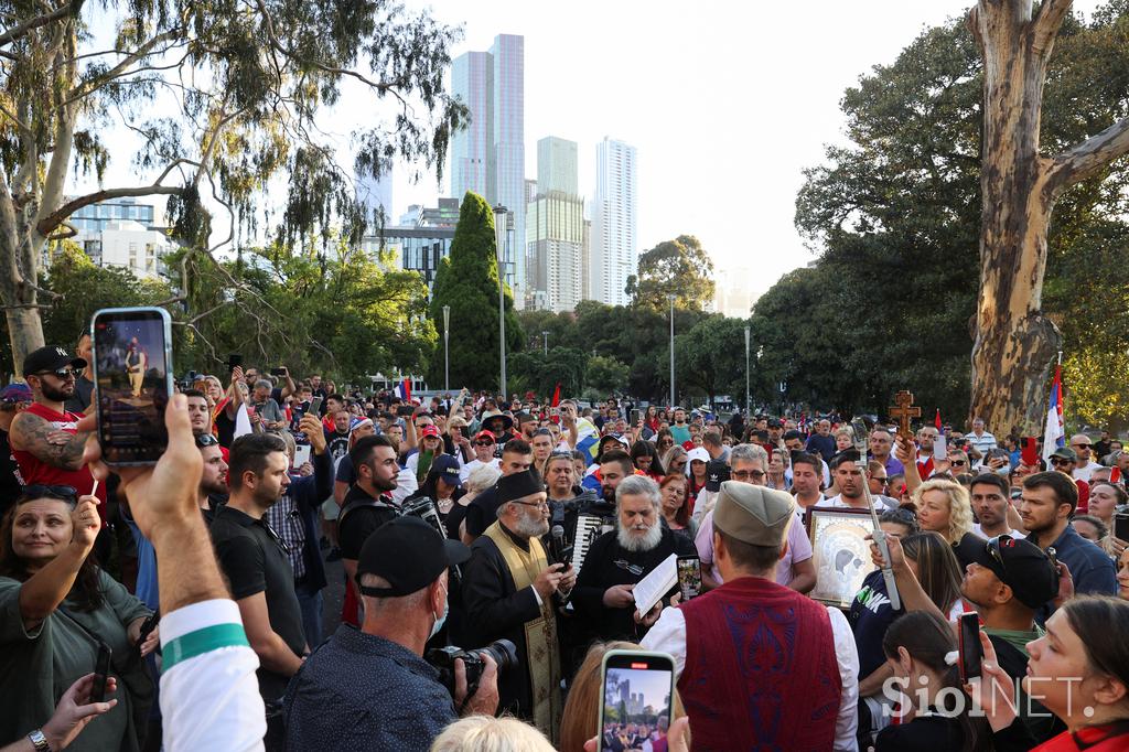 Novak Đoković Protest Srbi Melbourne