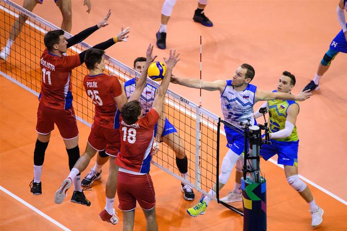 Slovenija Češka odbojka | Slovenski odbojkarji so si z zmago zagotovili prvo mesto v skupini A. | Foto CEV