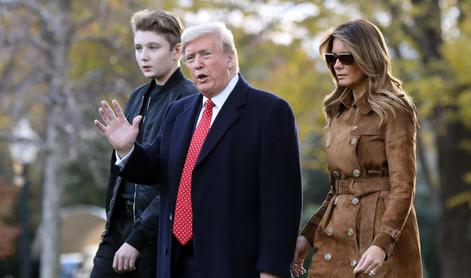 Barron Trump pri 13 letih že višji od 190 centimetrov? #video