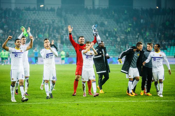 Veselje mladega Zahovića in soigralcev po zmagi nad Olimpijo v Ljubljani. | Foto: Grega Valančič/Sportida