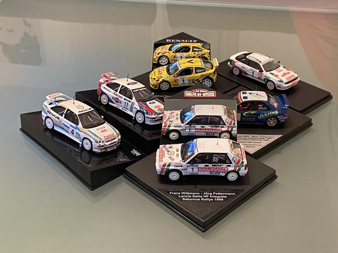 Modeli nekaterih nekdanjih zmagovalcev Saturnusa - Stenggov in Gallijev ford escort RS cosworth, Wittmannova lancia delta in toyota celica, Sperrerjev renault megane maxi in Moertlova subaru impreza WRC. | Foto: Gregor Pavšič