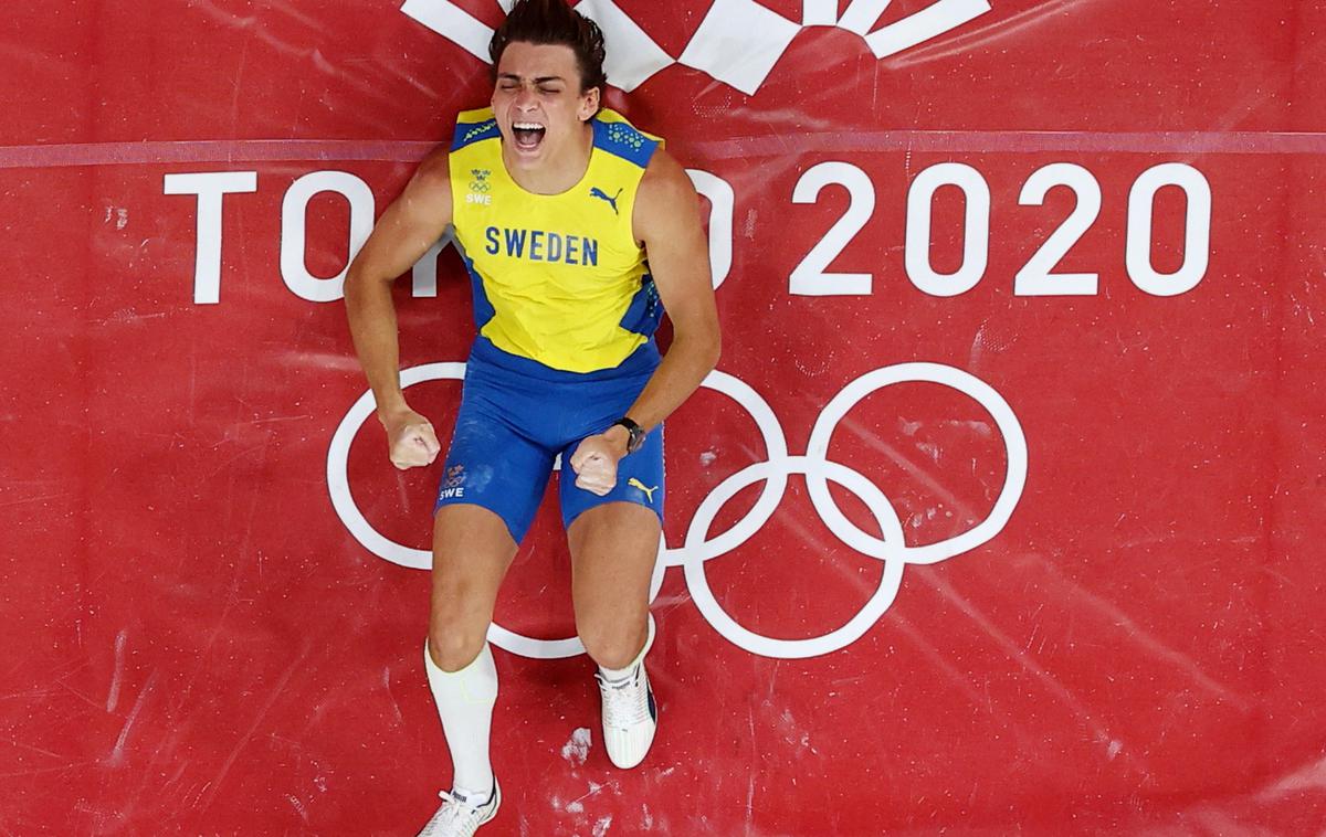 Armand Duplantis | Armand Duplantis je osvojil olimpijsko zlato, svojega svetovnega rekorda pa mu ni uspelo izboljšati. | Foto Reuters