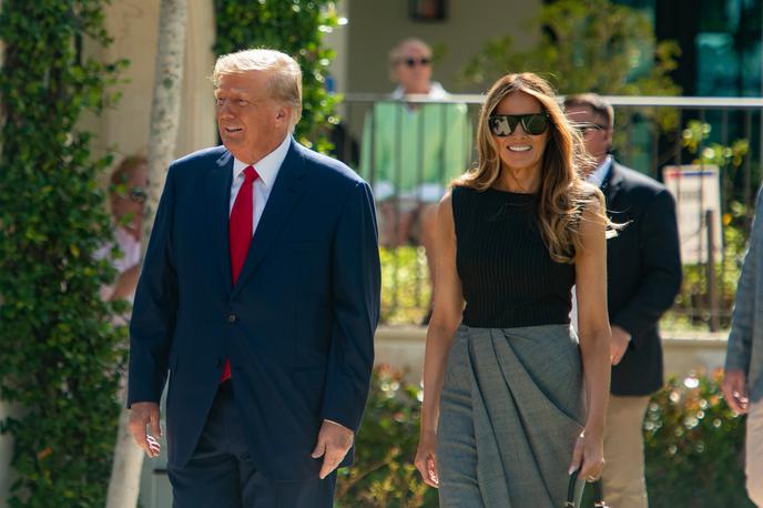 Melania in Donald Trump | Zakonca Trump sta se v torek udeležila volitev sredi predsedniškega mandata. Svoj glas sta oddala na volišču na Floridi. | Foto Profimedia