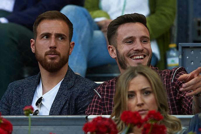 Jan Oblak, Saul Niguez | Jan Oblak in Saul Niguez si delita slačilnico pri madridskem velikanu. | Foto Getty Images